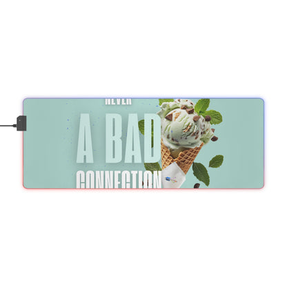 LED Desk Mat – Never a Bad Connection Mint Ice Cream Design