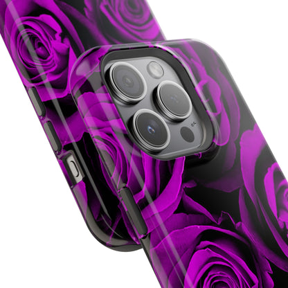 Impact-Resistant Phone Case – Amethyst Roses