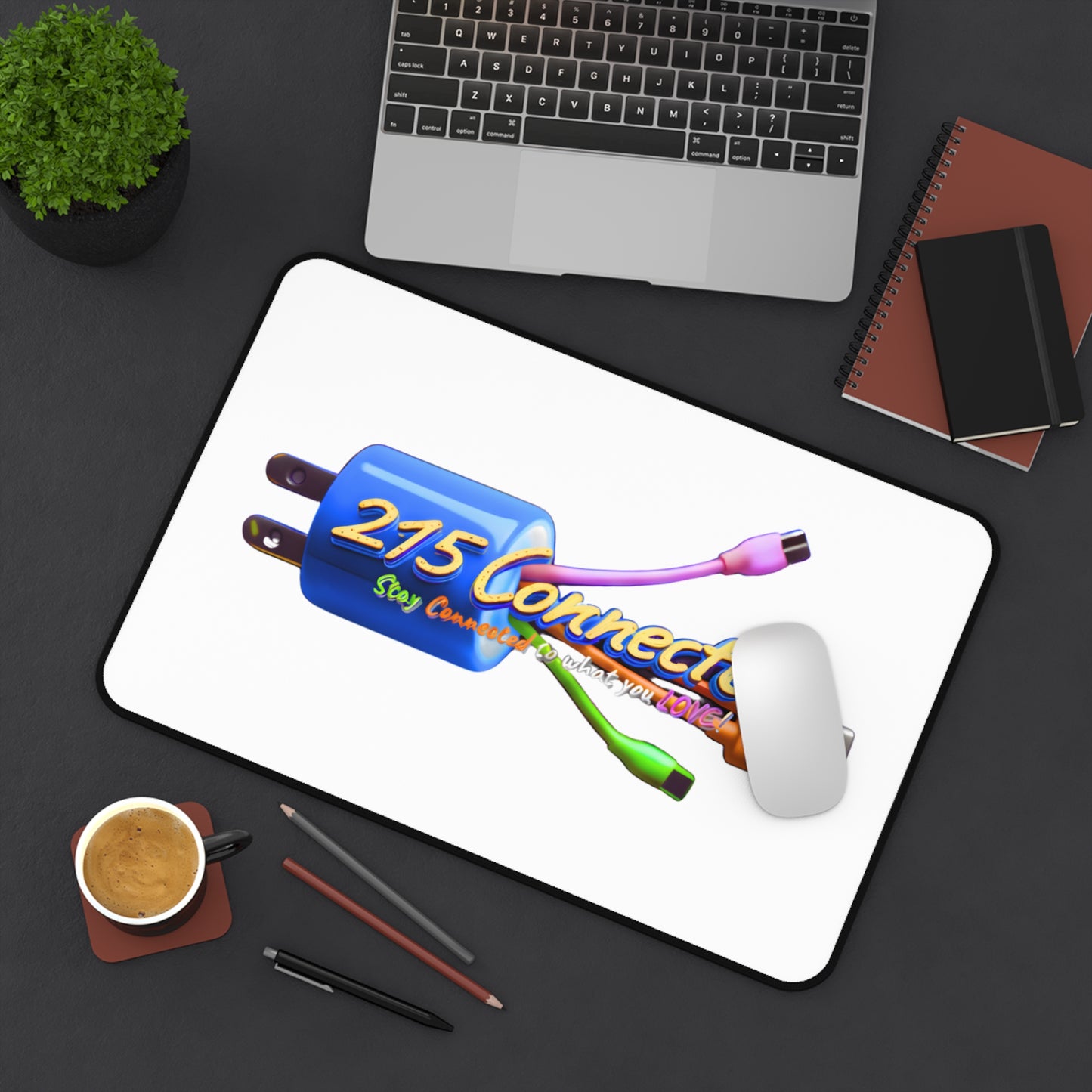 Neoprene Desk Mat – Smooth Non-Slip Surface with 215 Connected Official Logo