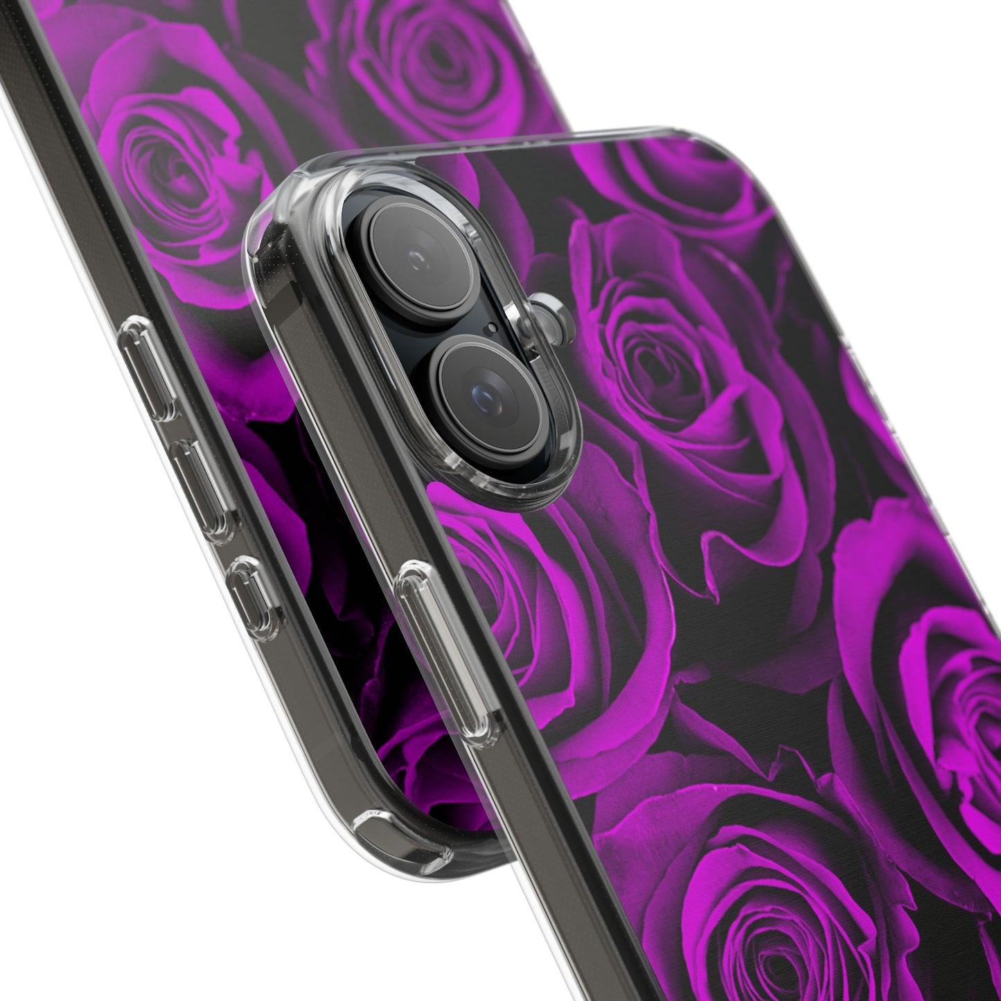 Clear Phone Case – Amethyst Roses