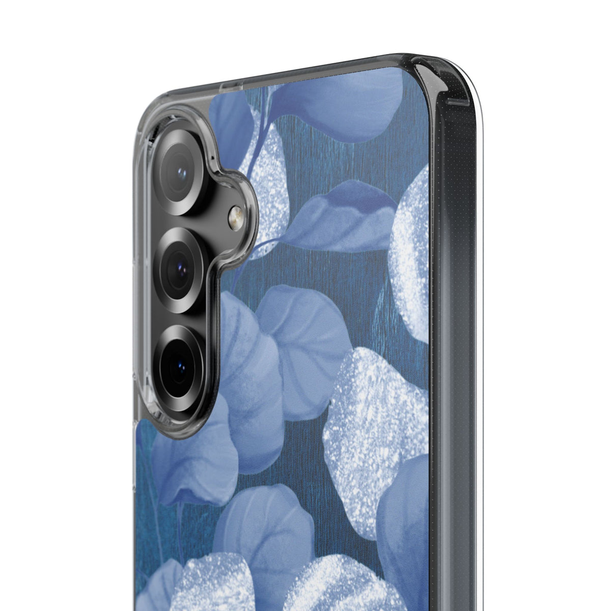 Clear Phone Case – October Blues – Compatible with iPhone 13–17 & Samsung Galaxy S25–S26 Series