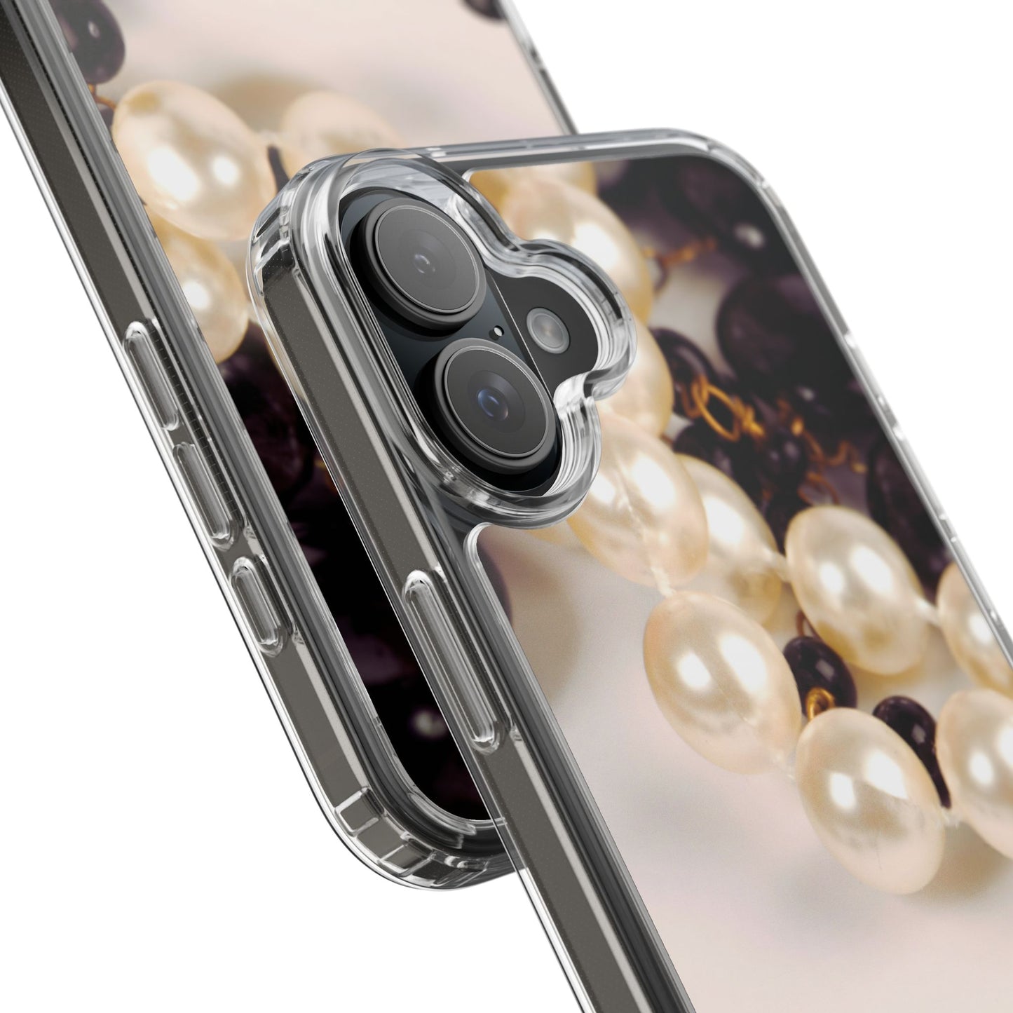 Clear Phone Case – Noir Pearl