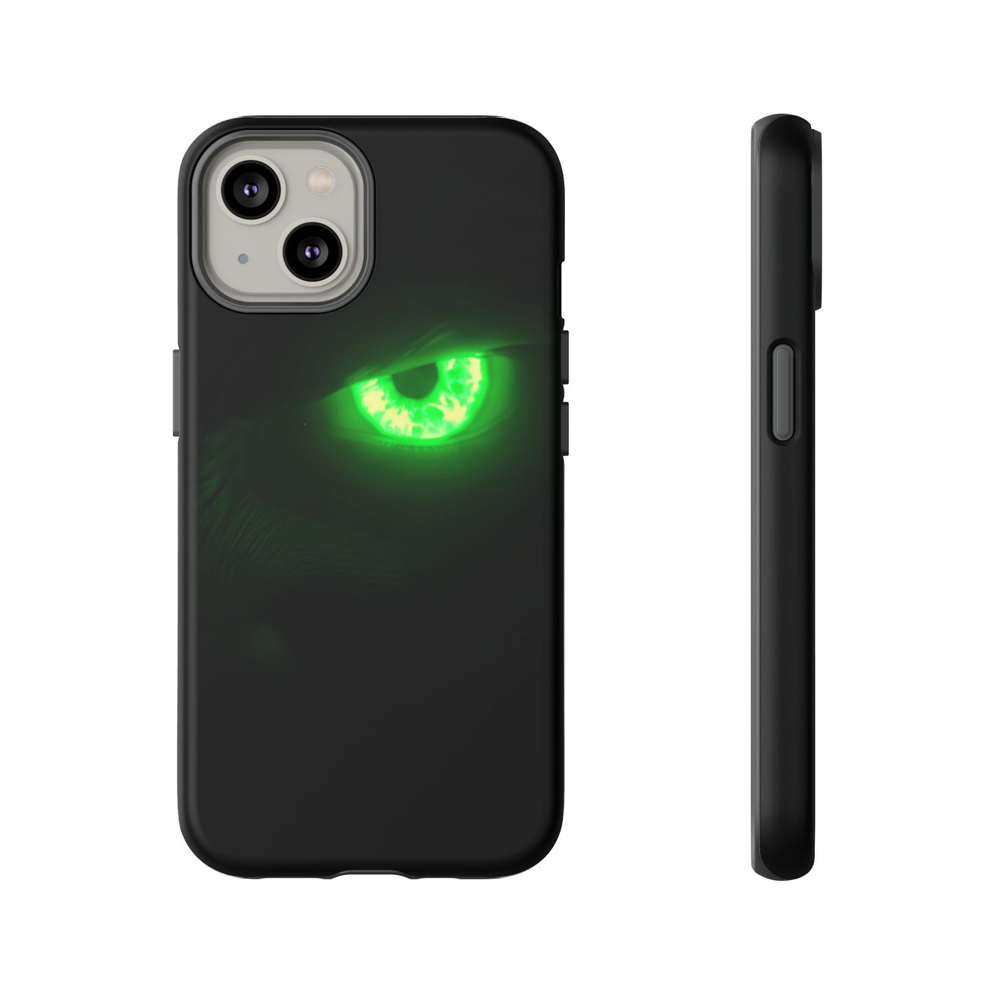 Protective Phone Case – Neon Green Monster Eyes