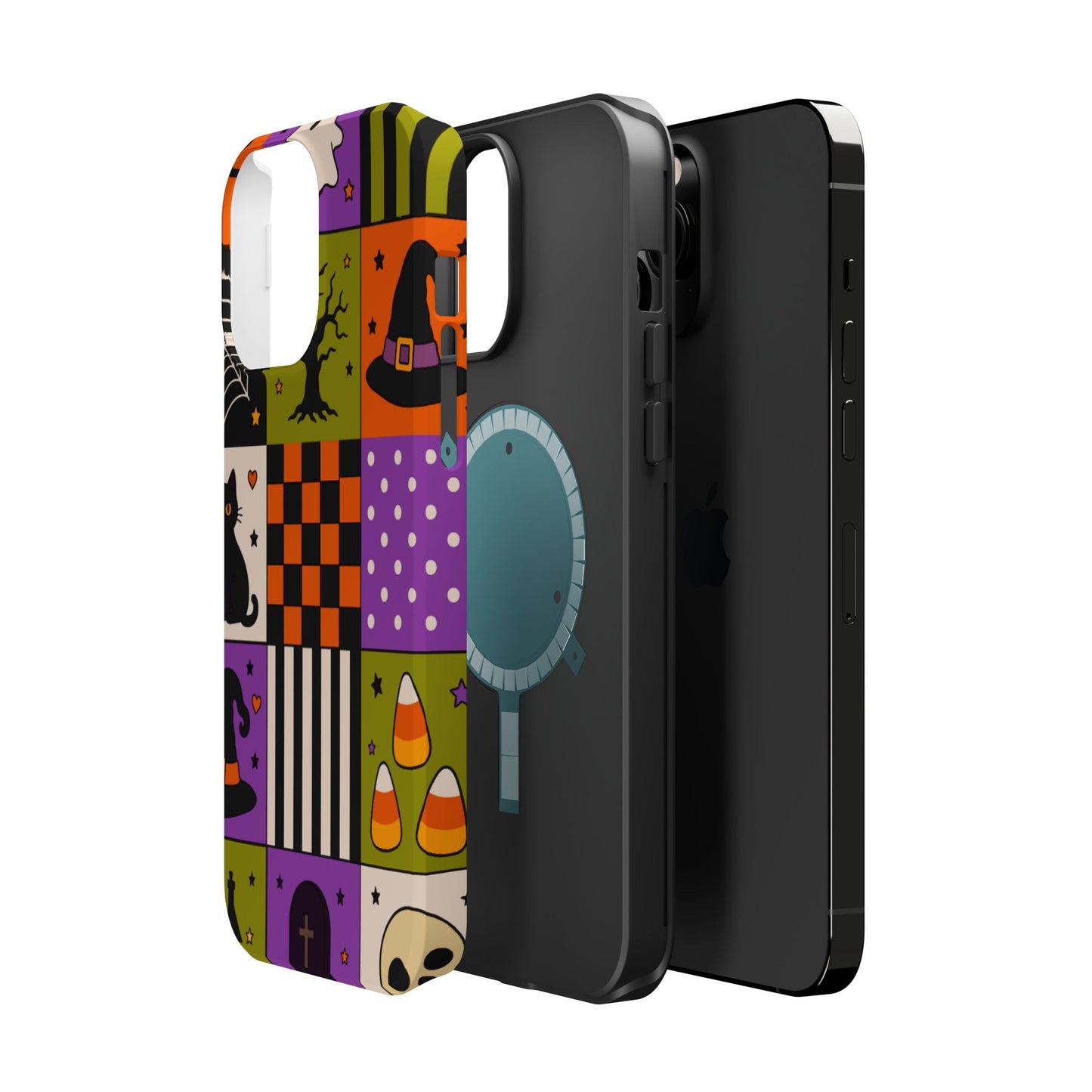 Wireless-Charging Compatible Case – Spooky Patchwork