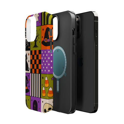 Wireless-Charging Compatible Case – Spooky Patchwork