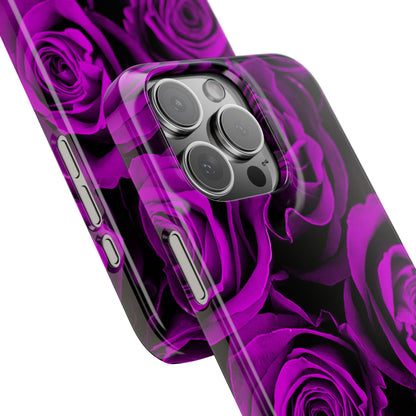 Slim Phone Case – Amethyst Roses