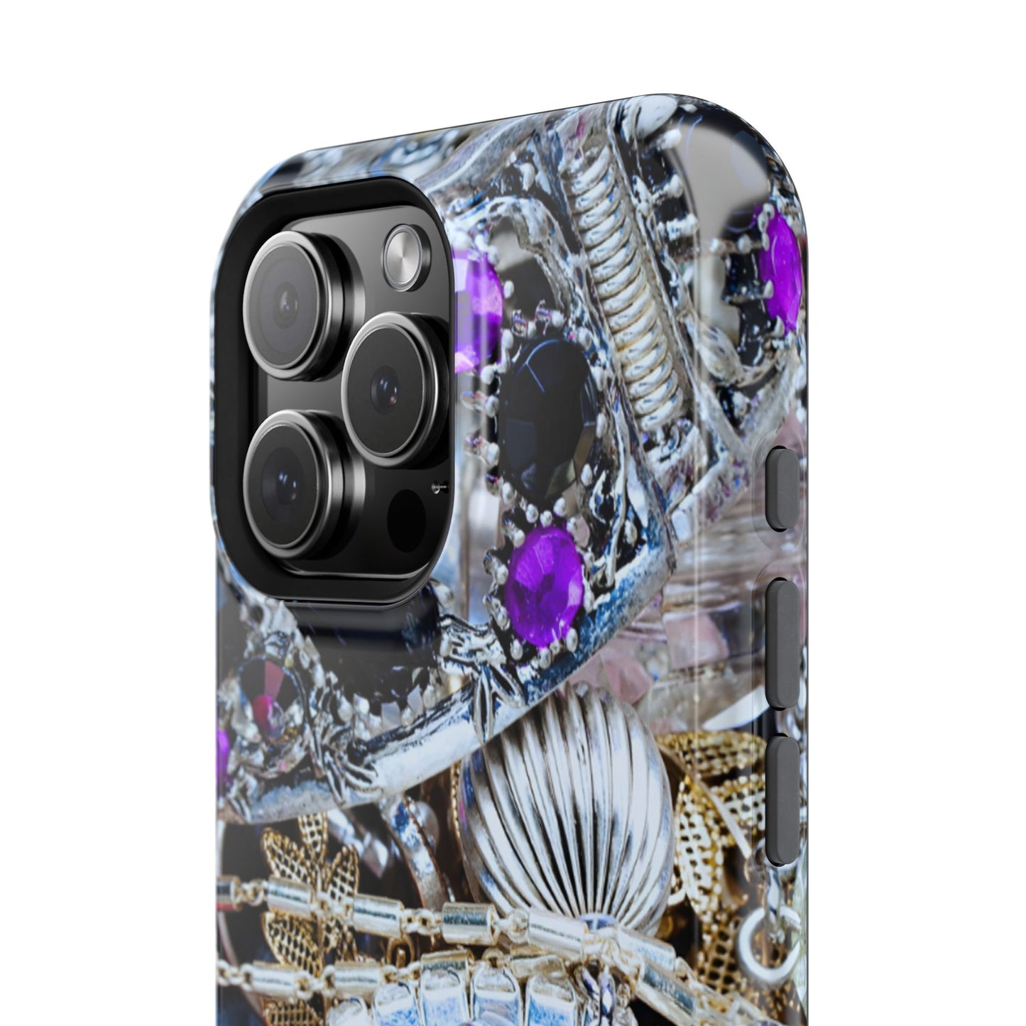 Impact-Resistant Phone Case – Chrome Jewel