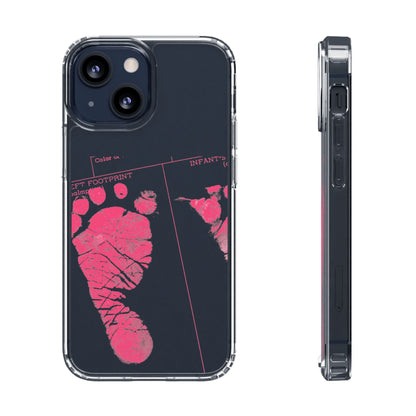 Clear Phone Case – Mom’s Little Pink Footprints