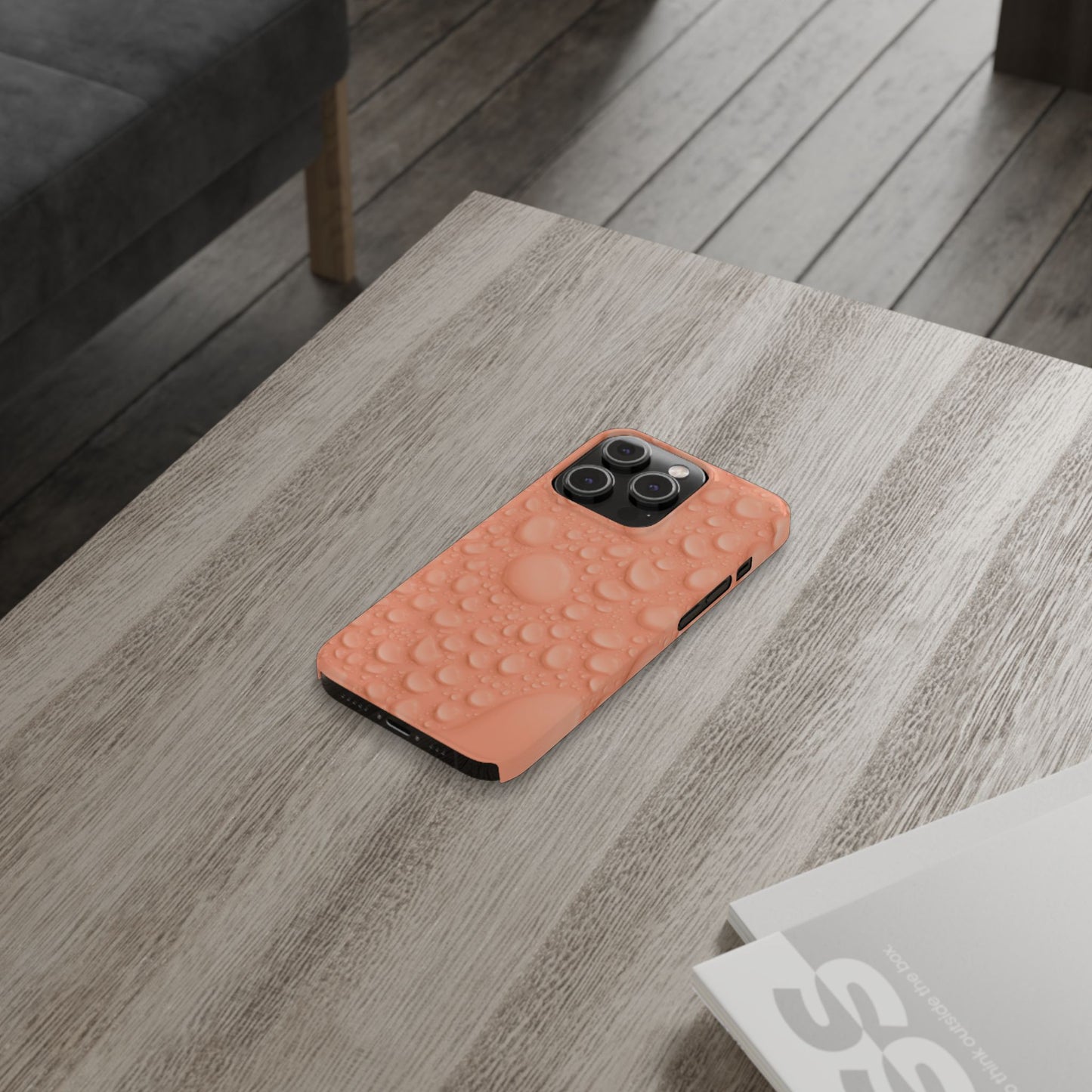 Slim Phone Case – Apricot Rain