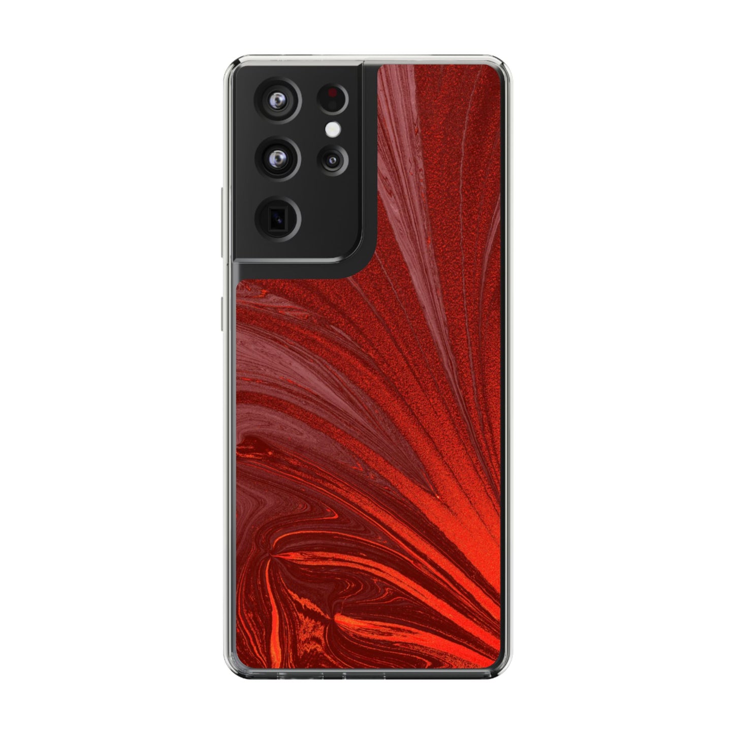 Clear Phone Case – Crimson Current