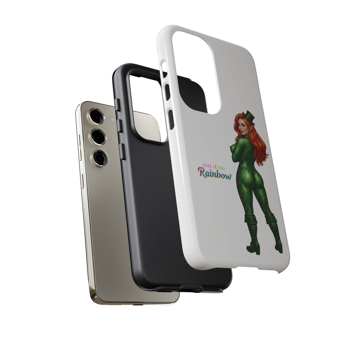Protective Phone Case – “End of the Rainbow” St. Patrick’s Day Pin-Up Design