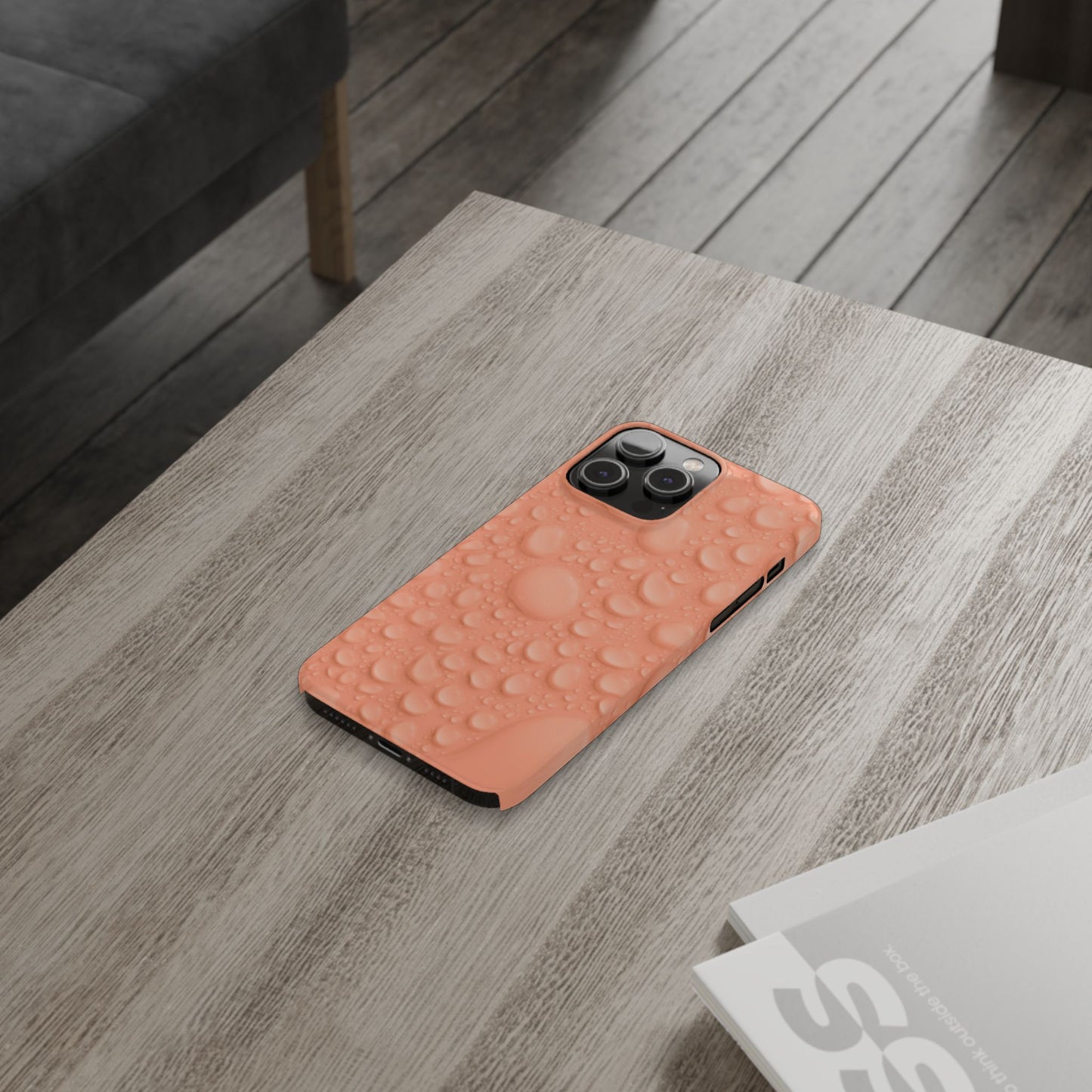 Slim Phone Case – Apricot Rain
