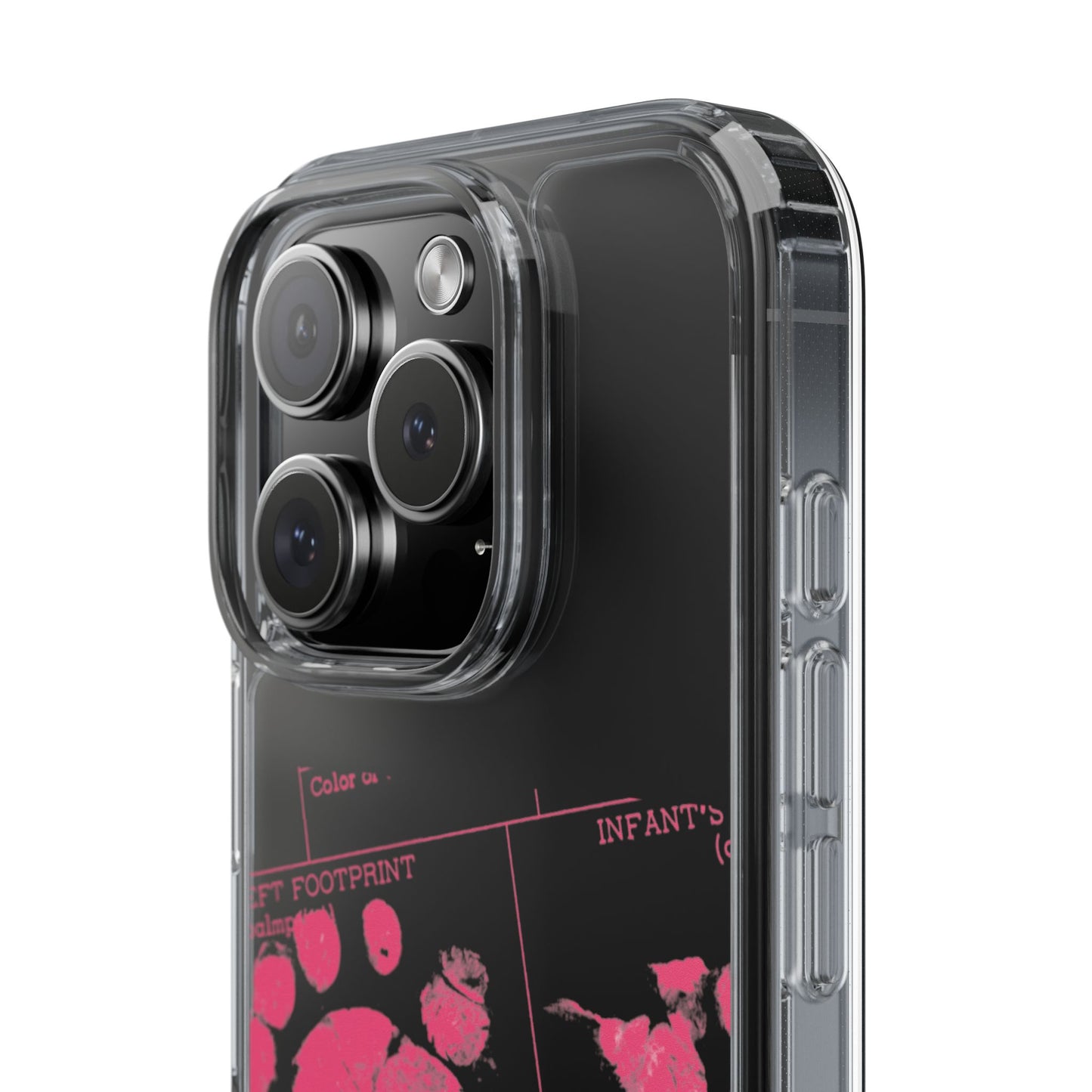 Clear Phone Case – Mom’s Little Pink Footprints