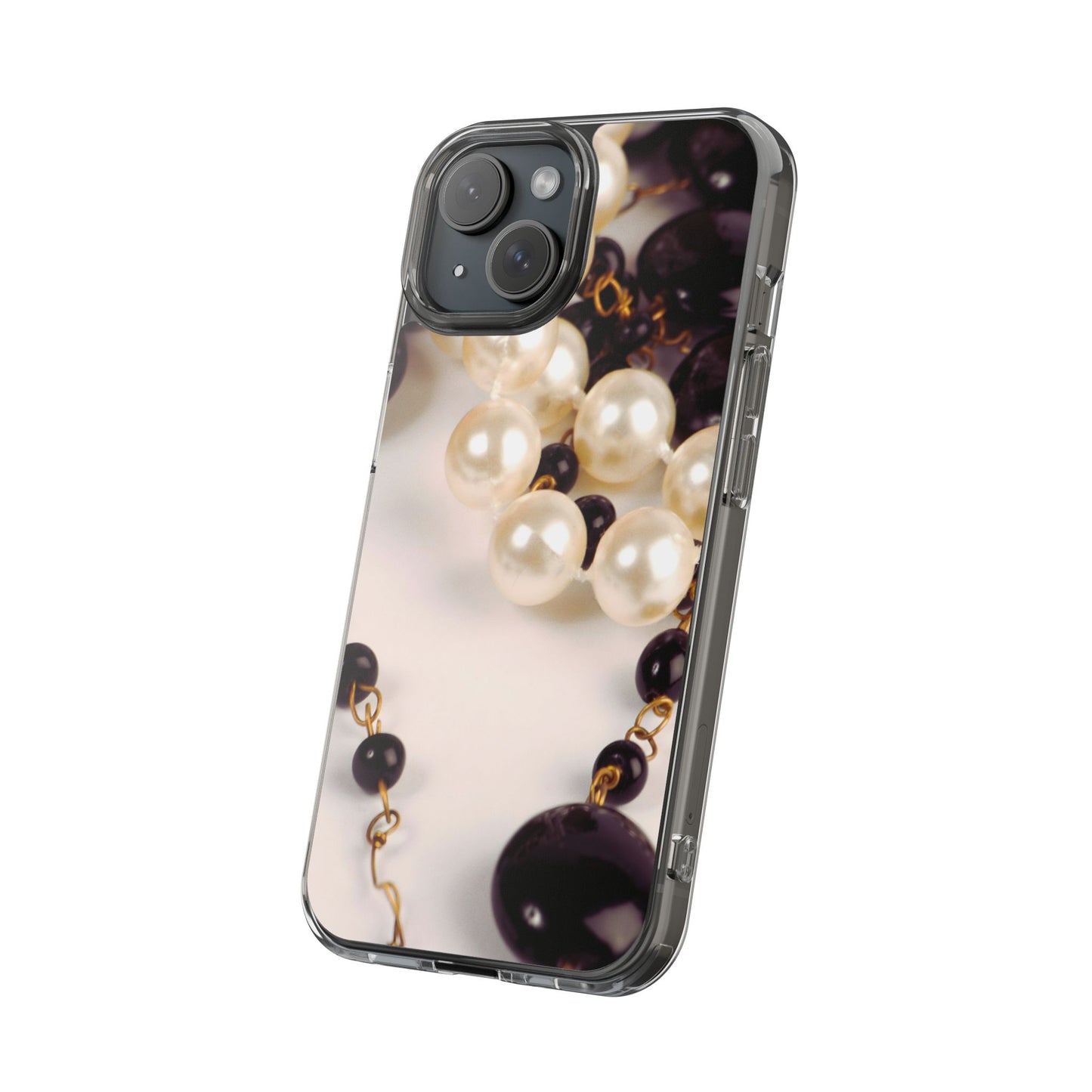 Clear Phone Case – Noir Pearl