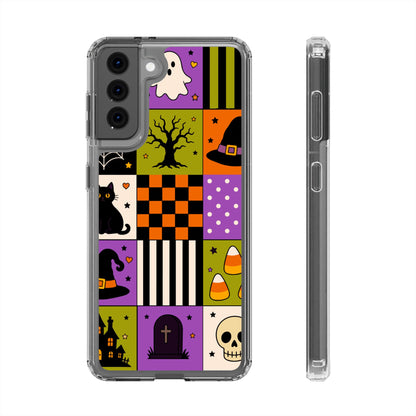 Clear Phone Case – Spooky Patchwork
