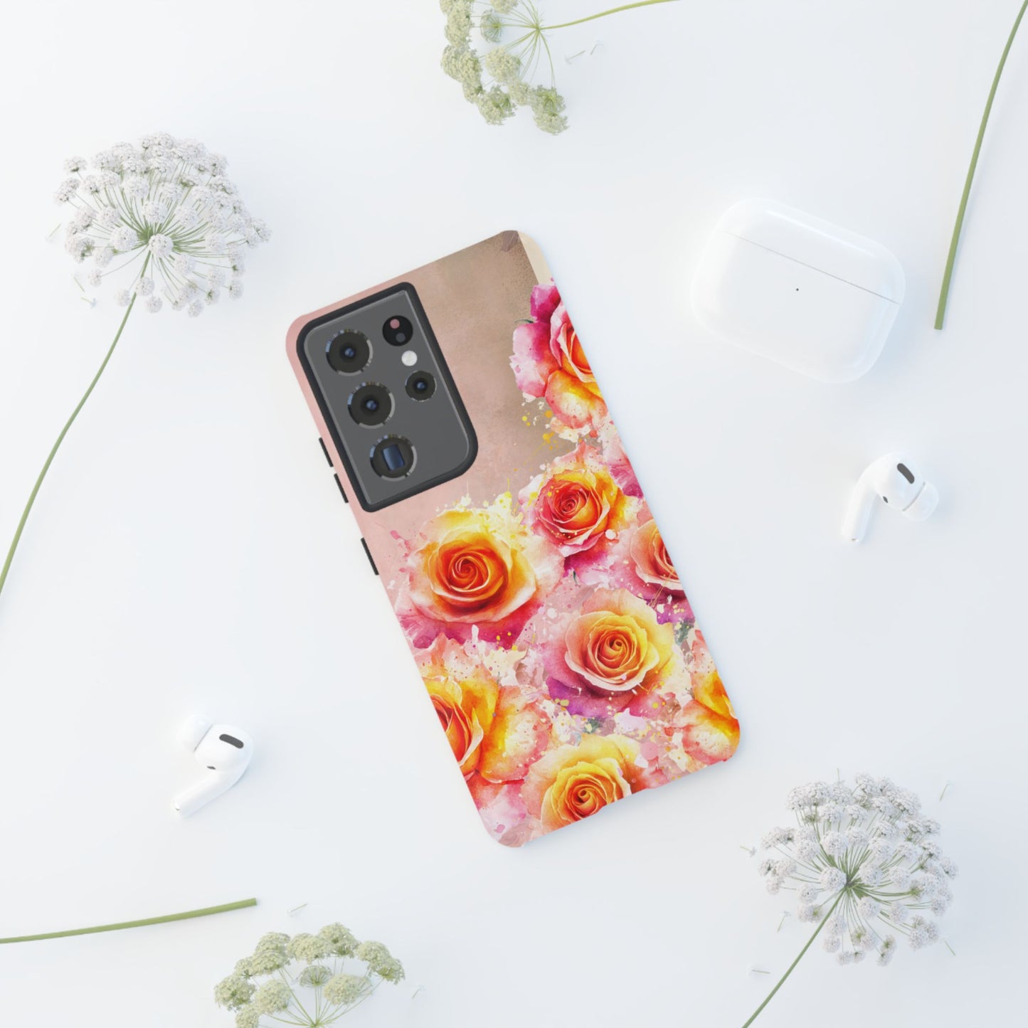Protective Phone Case – Sunset Roses