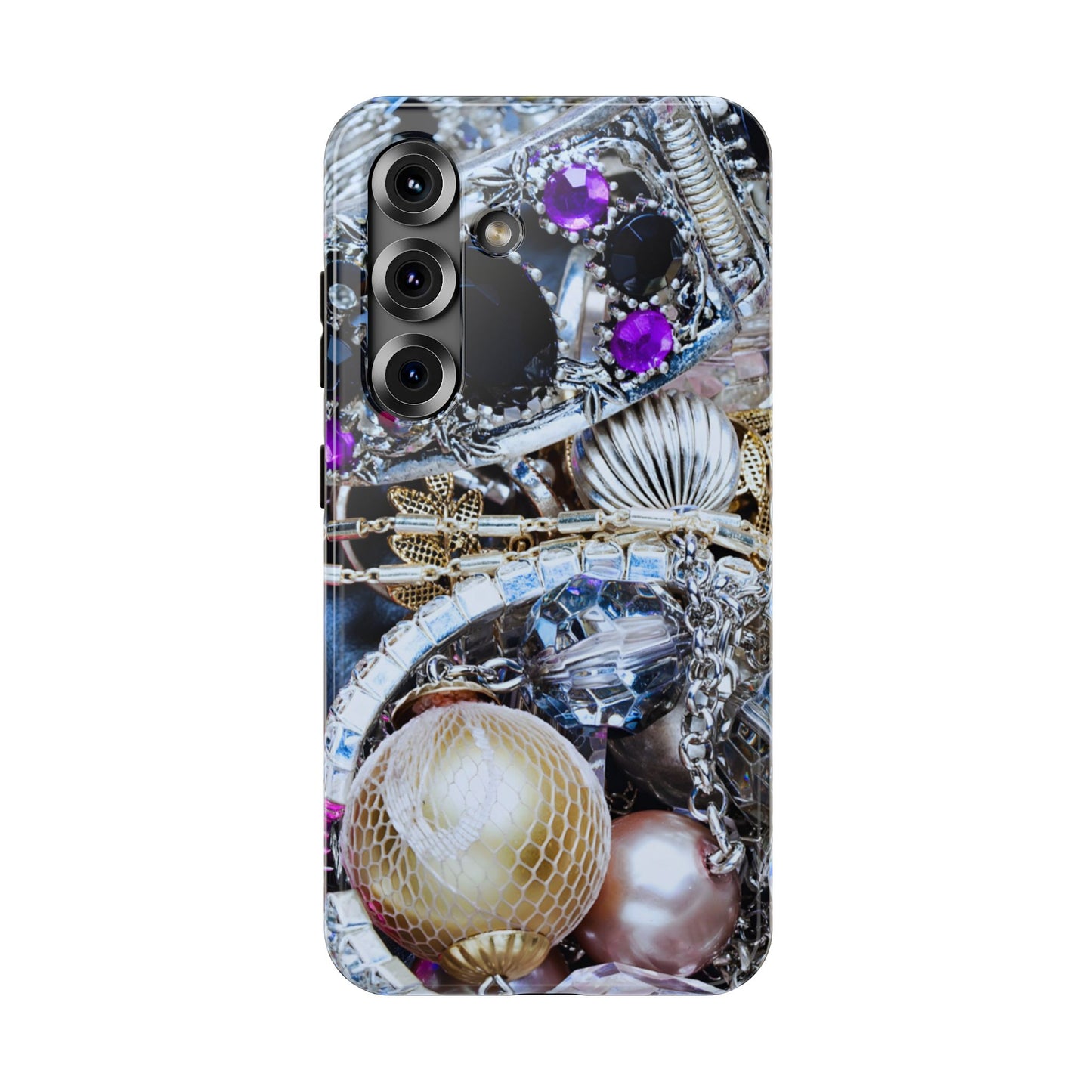 Impact-Resistant Phone Case – Chrome Jewel