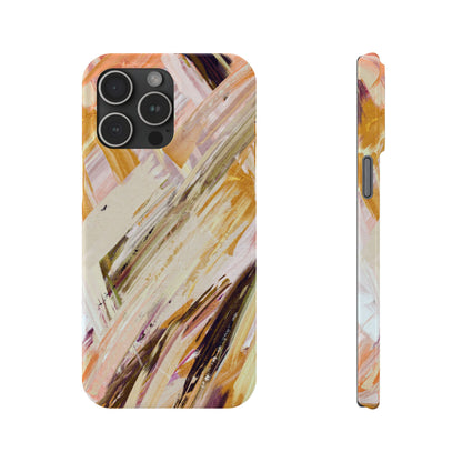 Slim Phone Case – Brush & Bronze