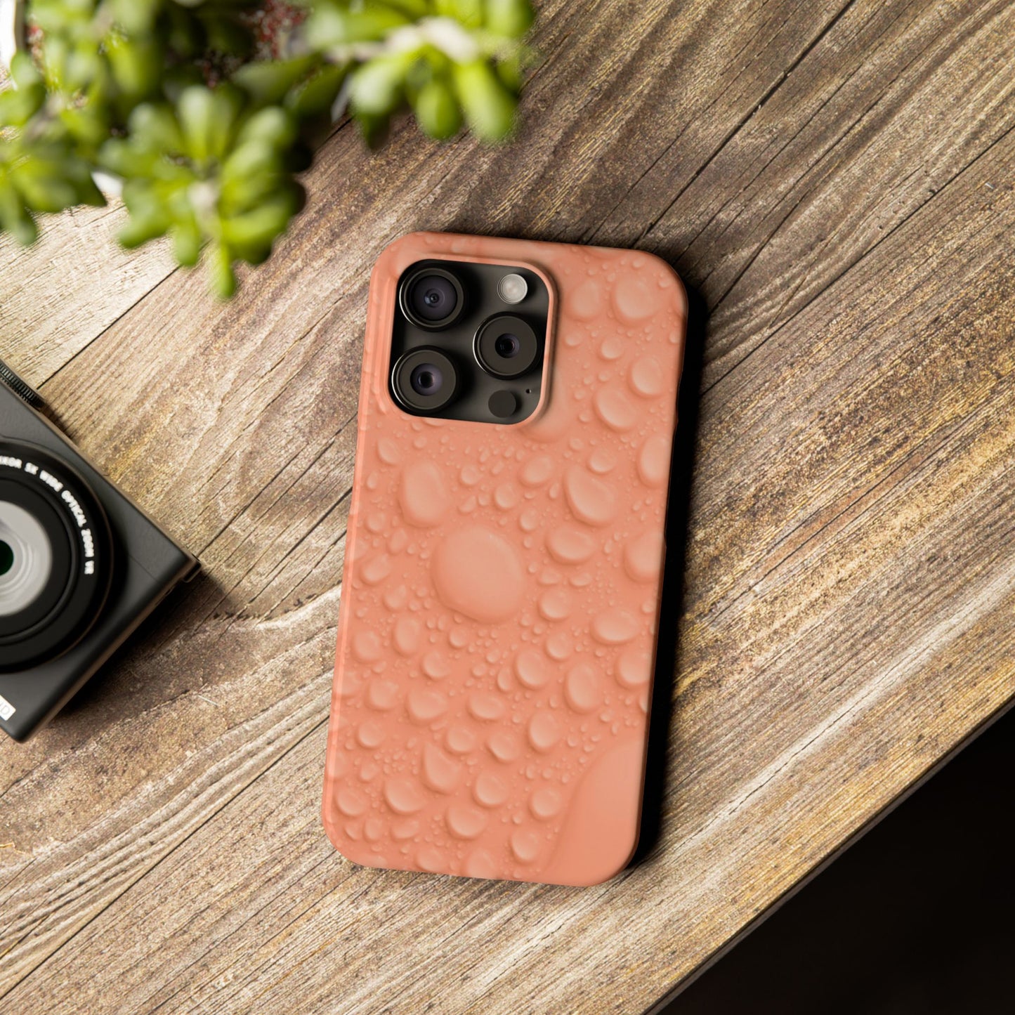 Slim Phone Case – Apricot Rain