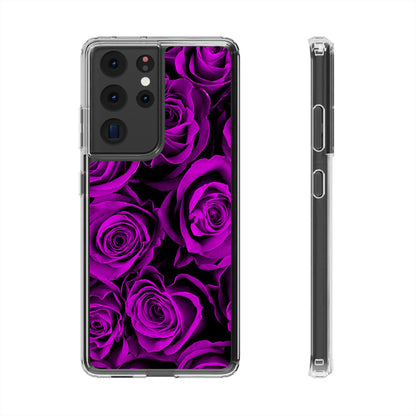Clear Phone Case – Amethyst Roses