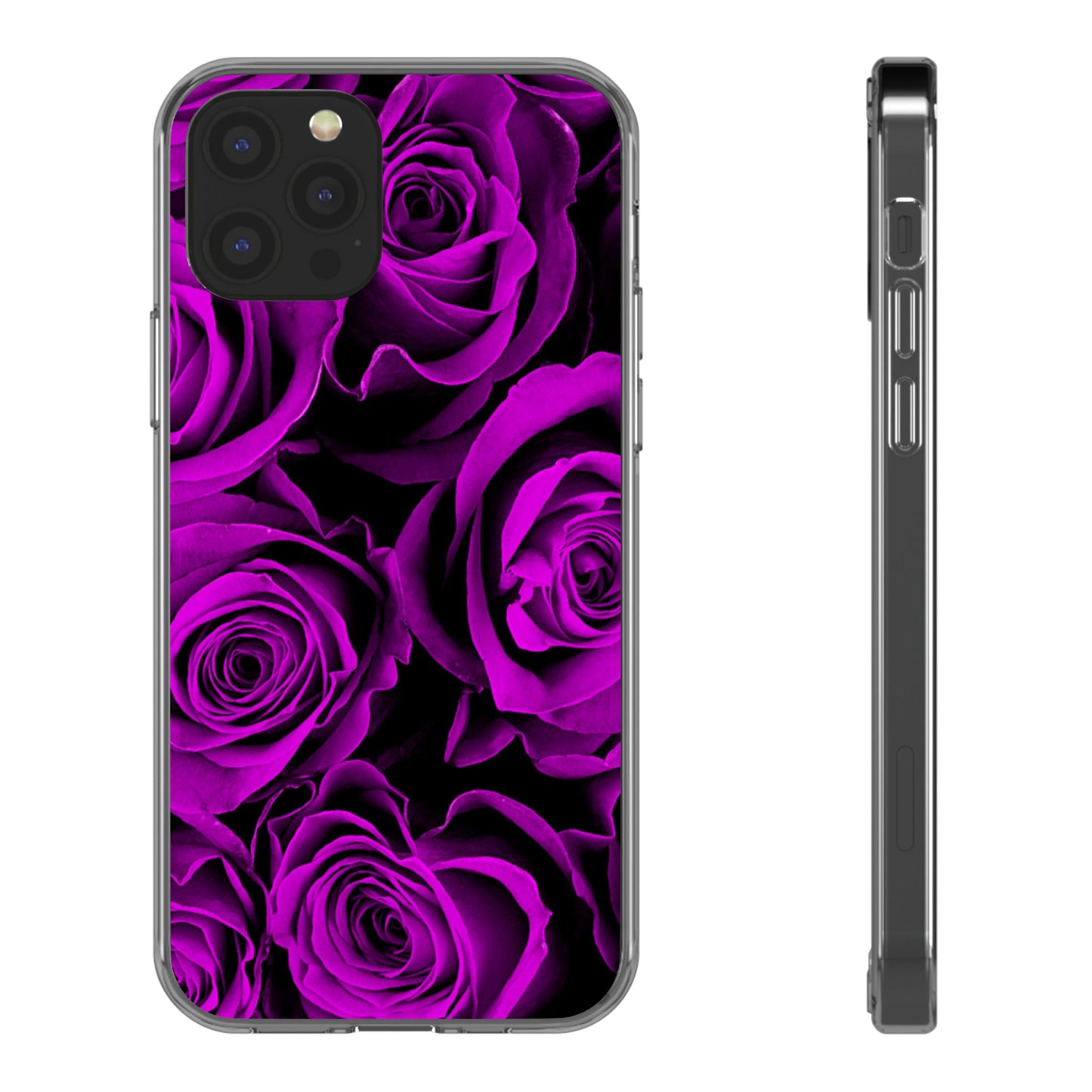 Clear Phone Case – Amethyst Roses