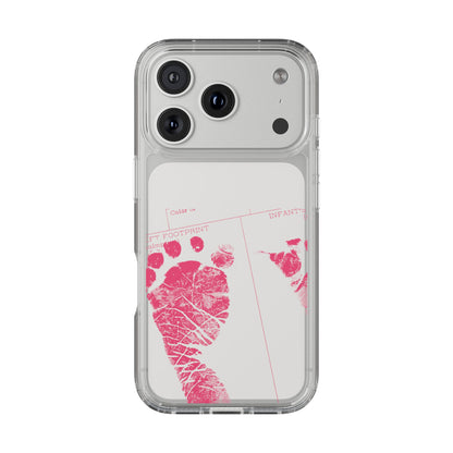 Clear Phone Case – Mom’s Little Pink Footprints