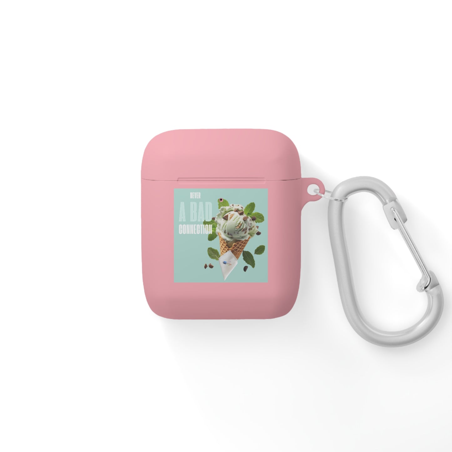 Wireless Earbud Case Cover – Never a Bad Connection Mint Ice Cream Design