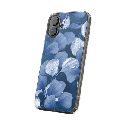 Clear Phone Case – October Blues – Compatible with iPhone 13–17 & Samsung Galaxy S25–S26 Series