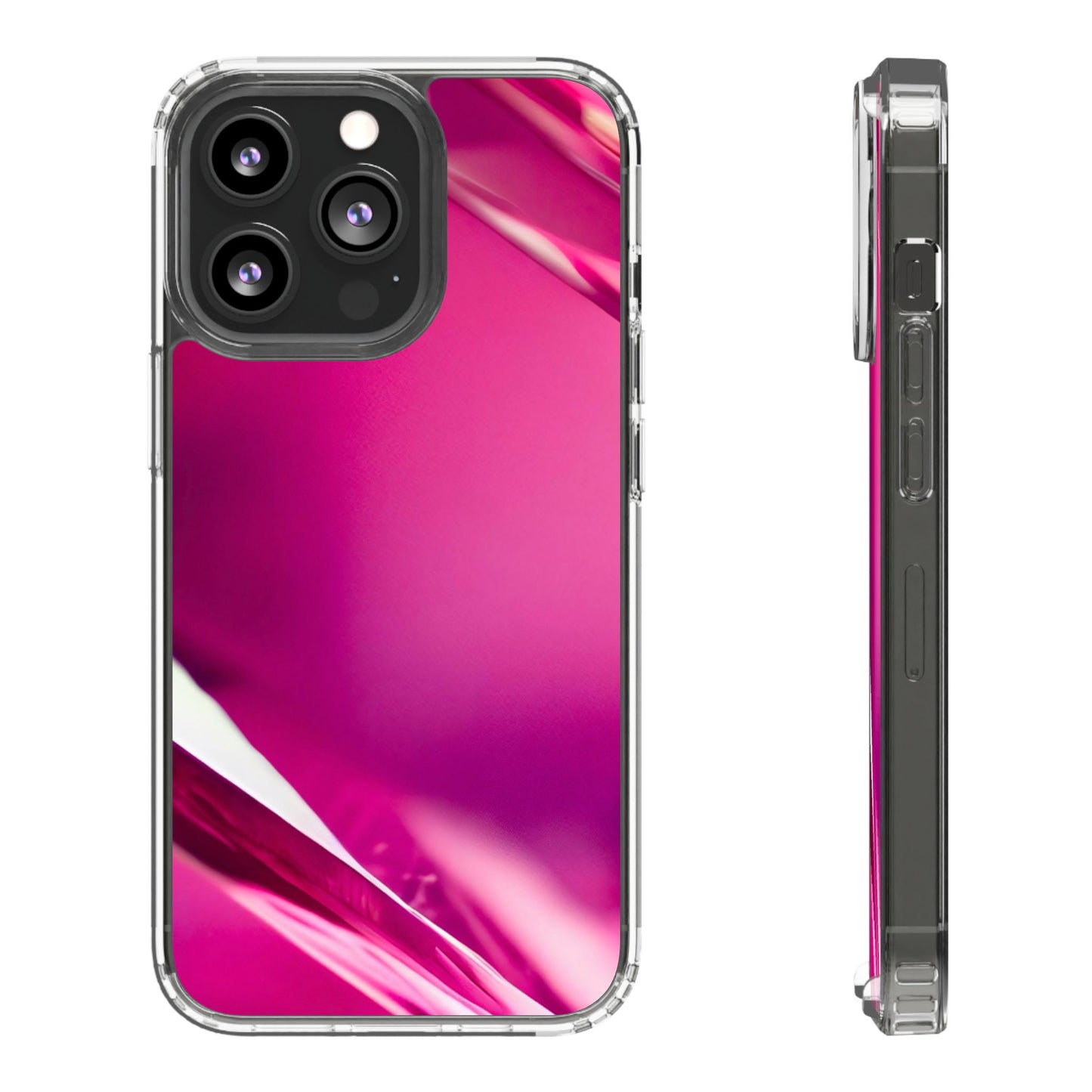Clear Phone Case – Magenta Motion