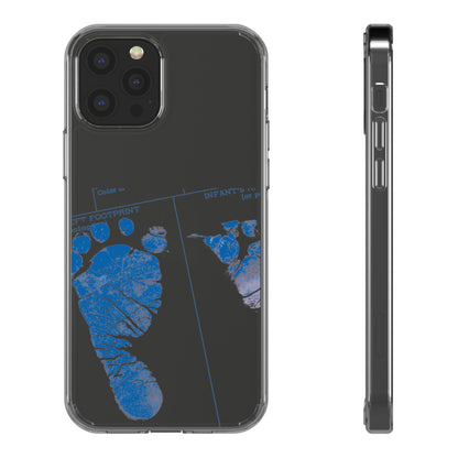 Clear Phone Case – Mom’s Little Blue Footprints