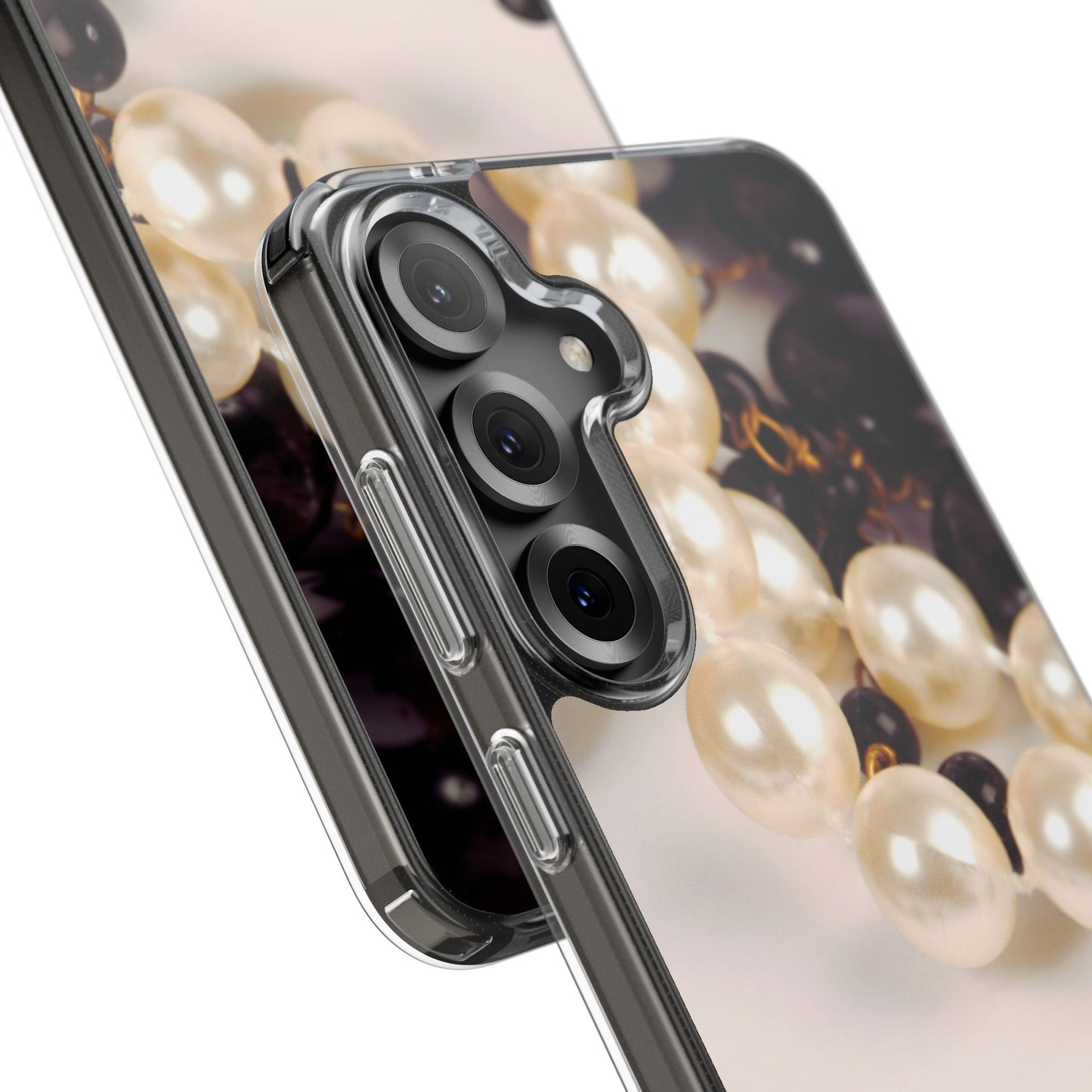 Clear Phone Case – Noir Pearl