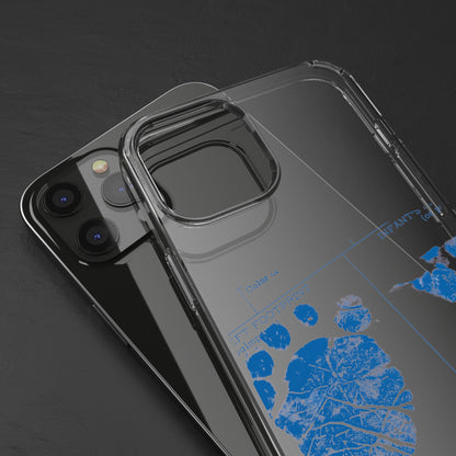 Clear Phone Case – Mom’s Little Blue Footprints