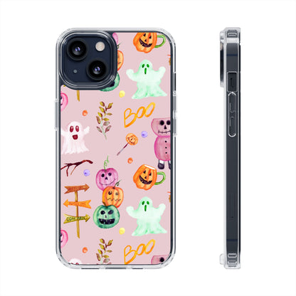 Clear Magnetic Phone Case – Spooky Doodles – Compatible with iPhone 13–16 Series