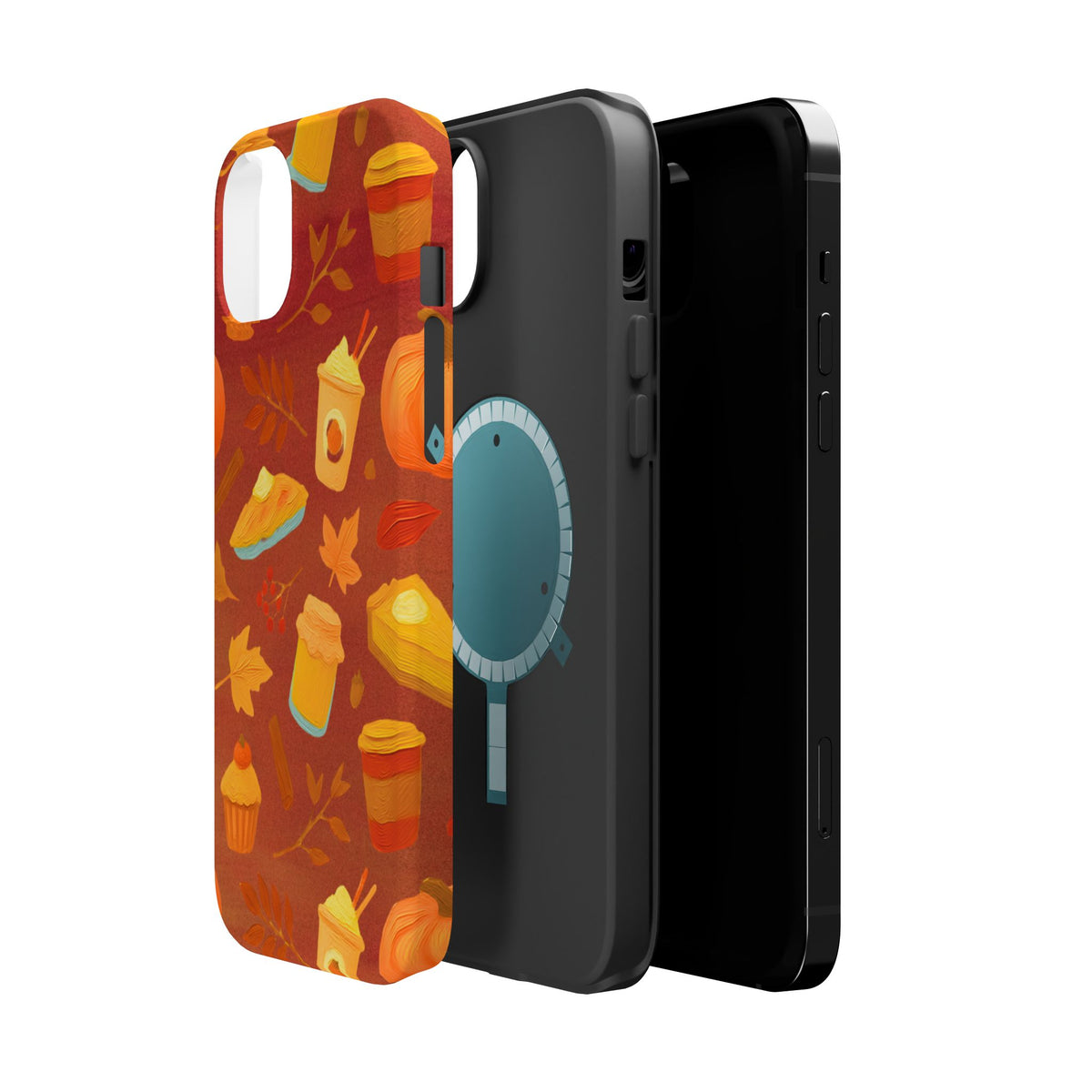 Autumn Treats Magnetic Phone Case — Fall Coffee & Pastry Protective Cover