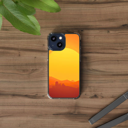 Clear Phone Case – Desert Sunrise