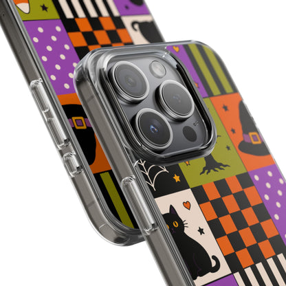 Clear Phone Case – Spooky Patchwork