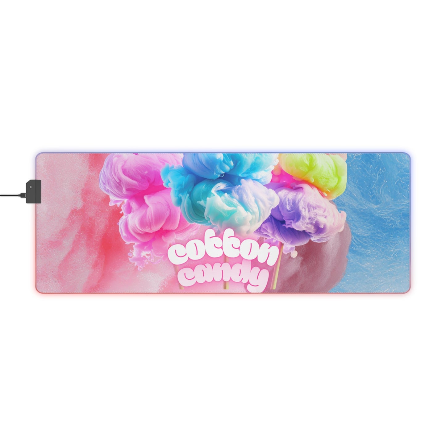 Gaming LED Desk Mat – Cotton Candy Dream