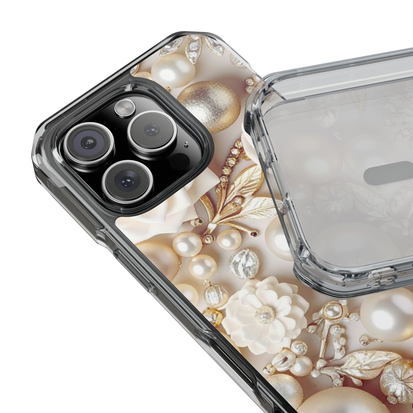 Clear Magnetic Phone Case – Ivory Opulence