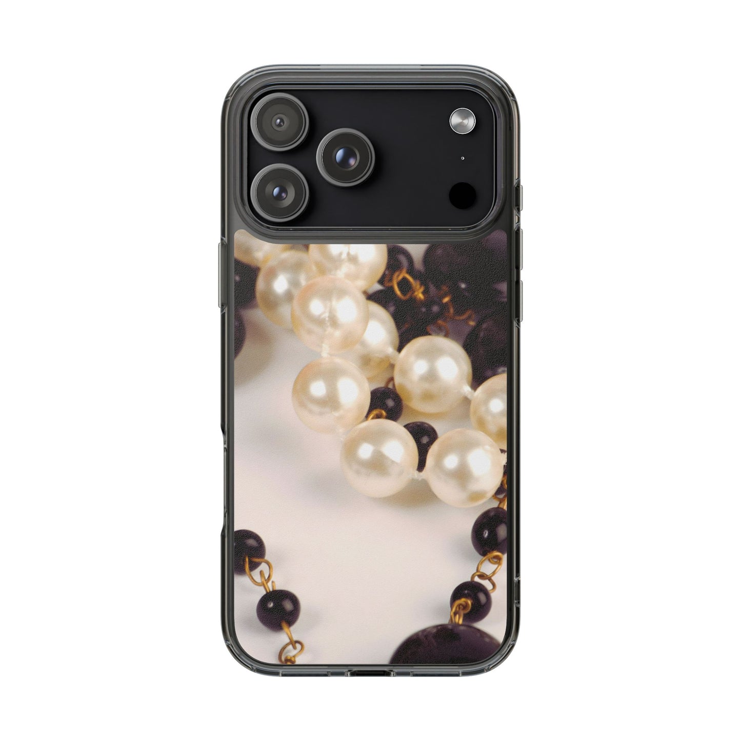 Clear Phone Case – Noir Pearl