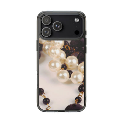 Clear Phone Case – Noir Pearl