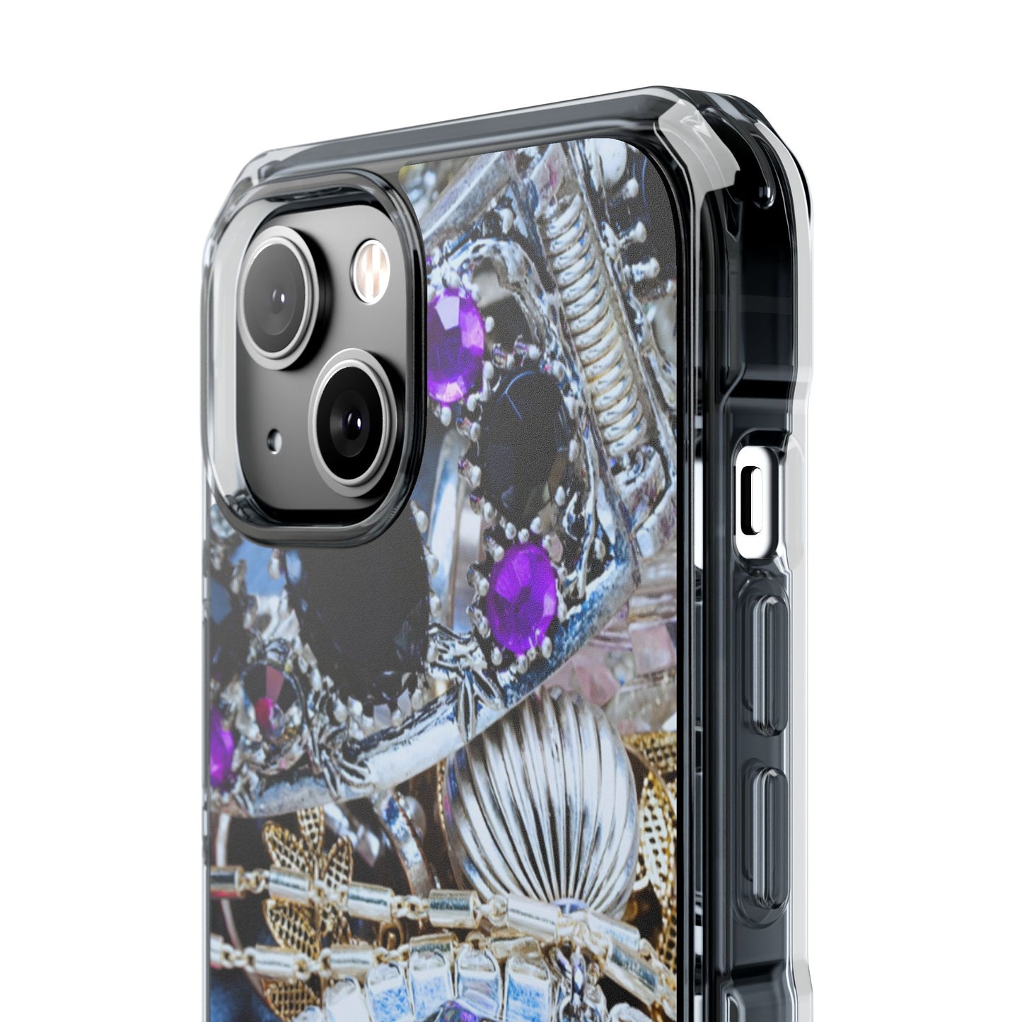 Clear Magnetic Phone Case – Chrome Jewel