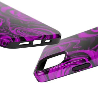 Impact-Resistant Phone Case – Amethyst Roses