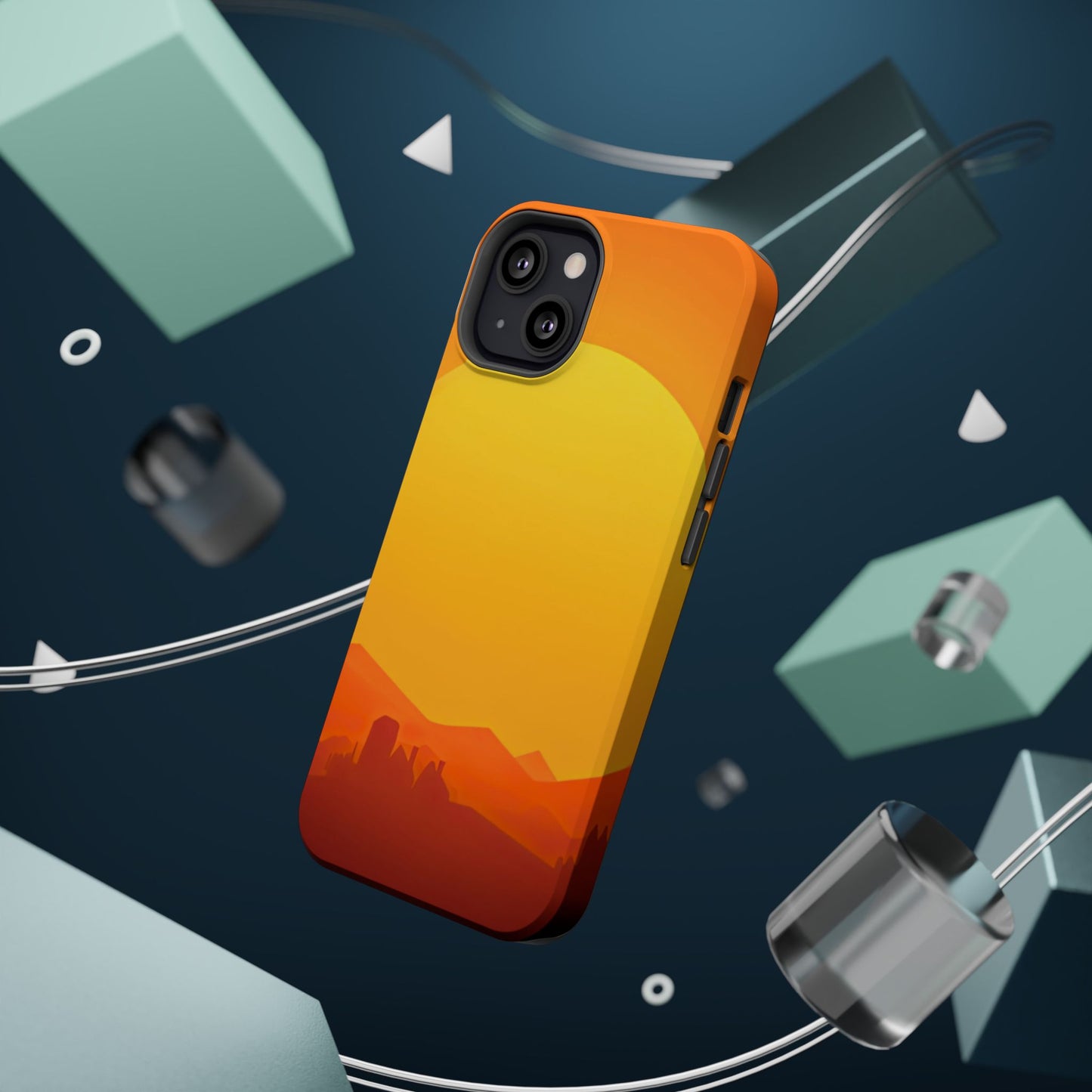 Wireless-Charging Compatible Case – Desert Sunrise