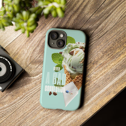 Mint Chocolate Ice Cream Phone Case — "Never a Bad Connection" Protective Cover