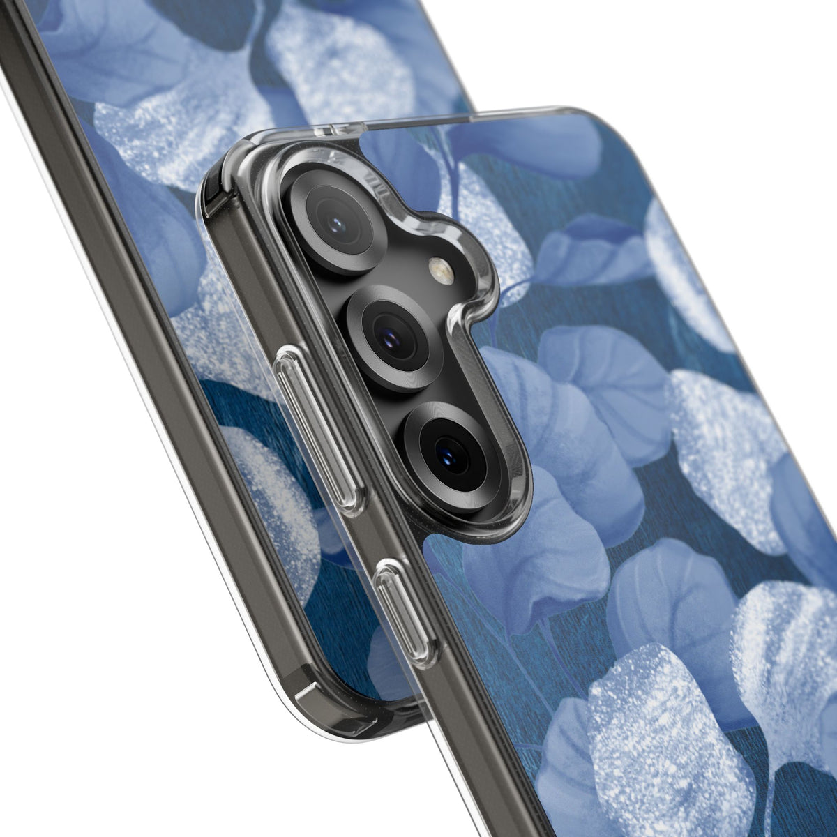 Clear Phone Case – October Blues – Compatible with iPhone 13–17 & Samsung Galaxy S25–S26 Series