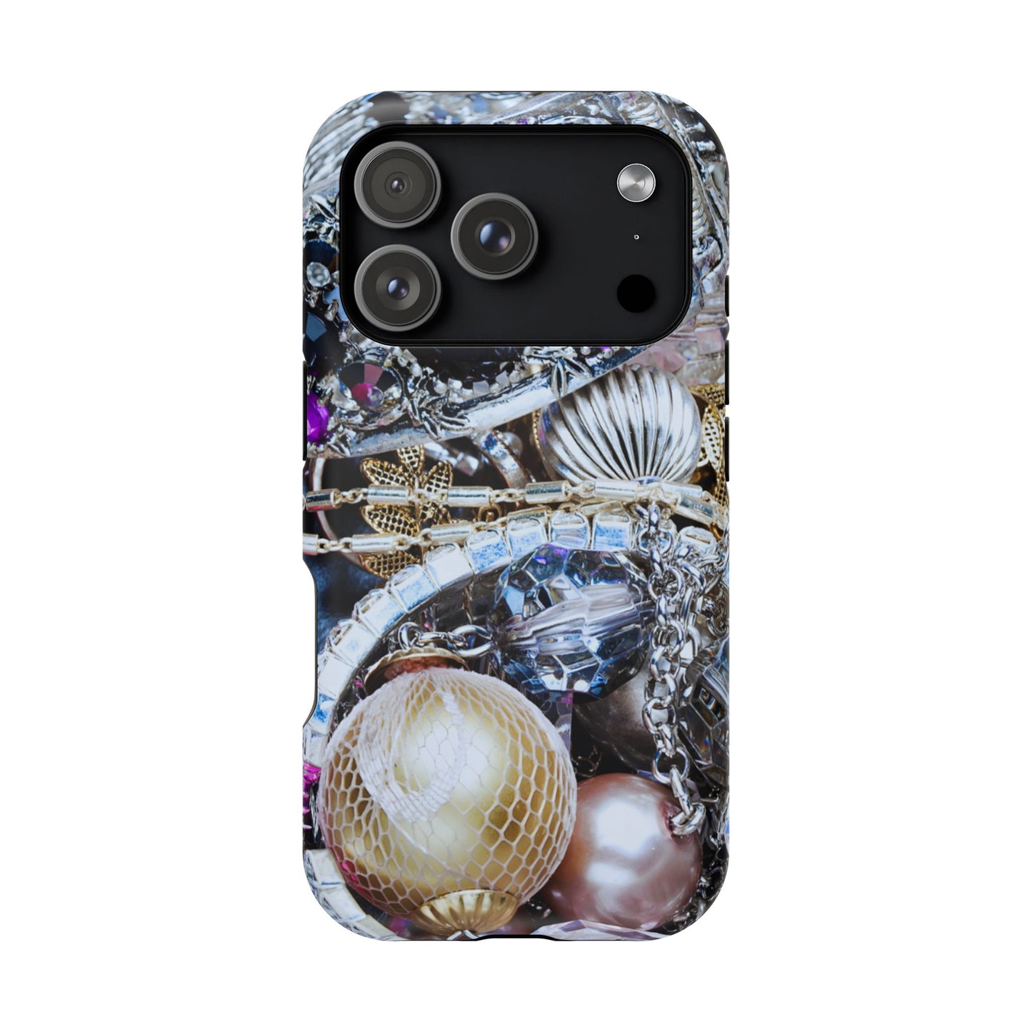 Impact-Resistant Phone Case – Chrome Jewel