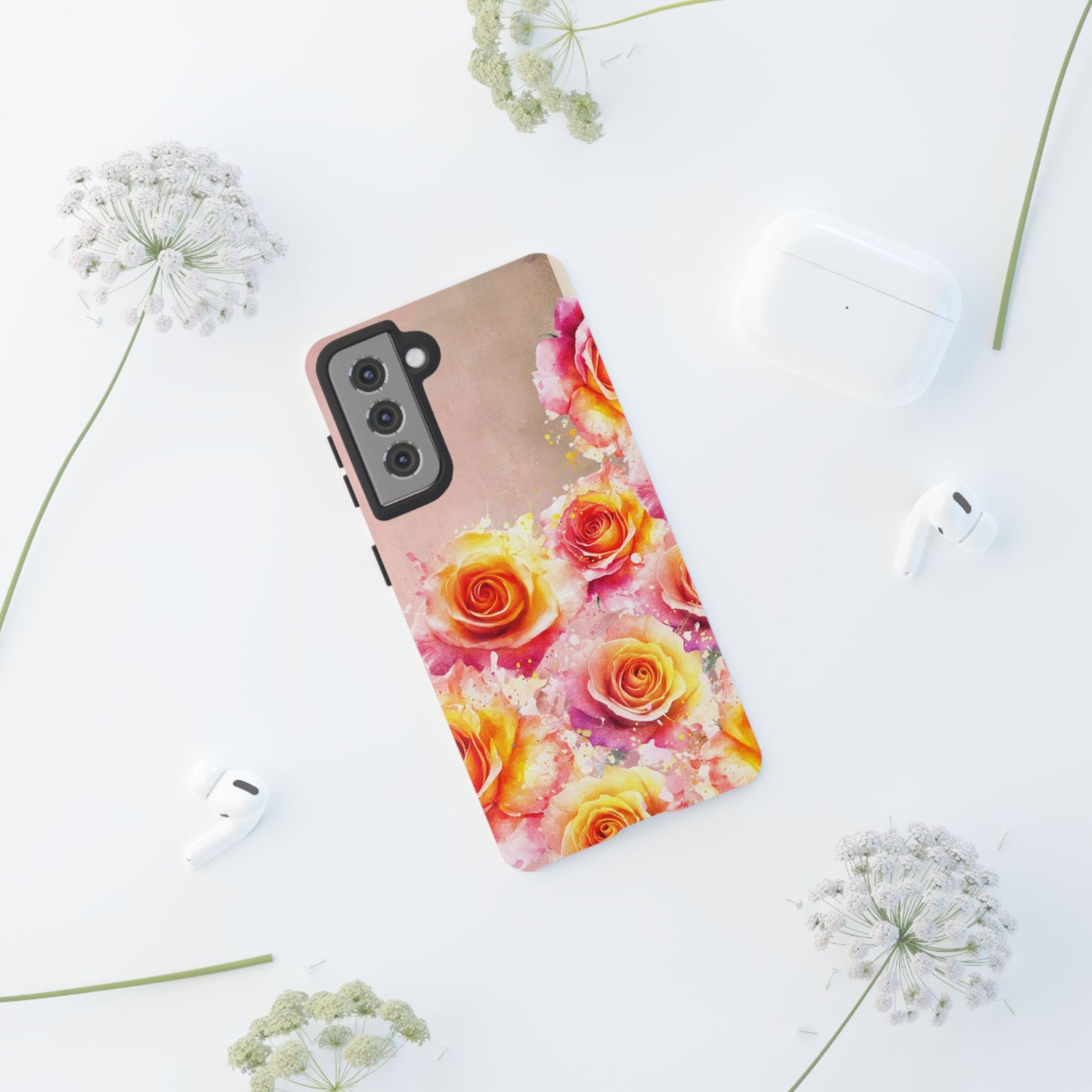 Protective Phone Case – Sunset Roses