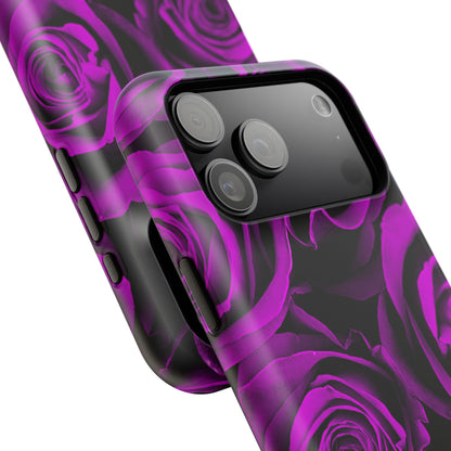 Impact-Resistant Phone Case – Amethyst Roses