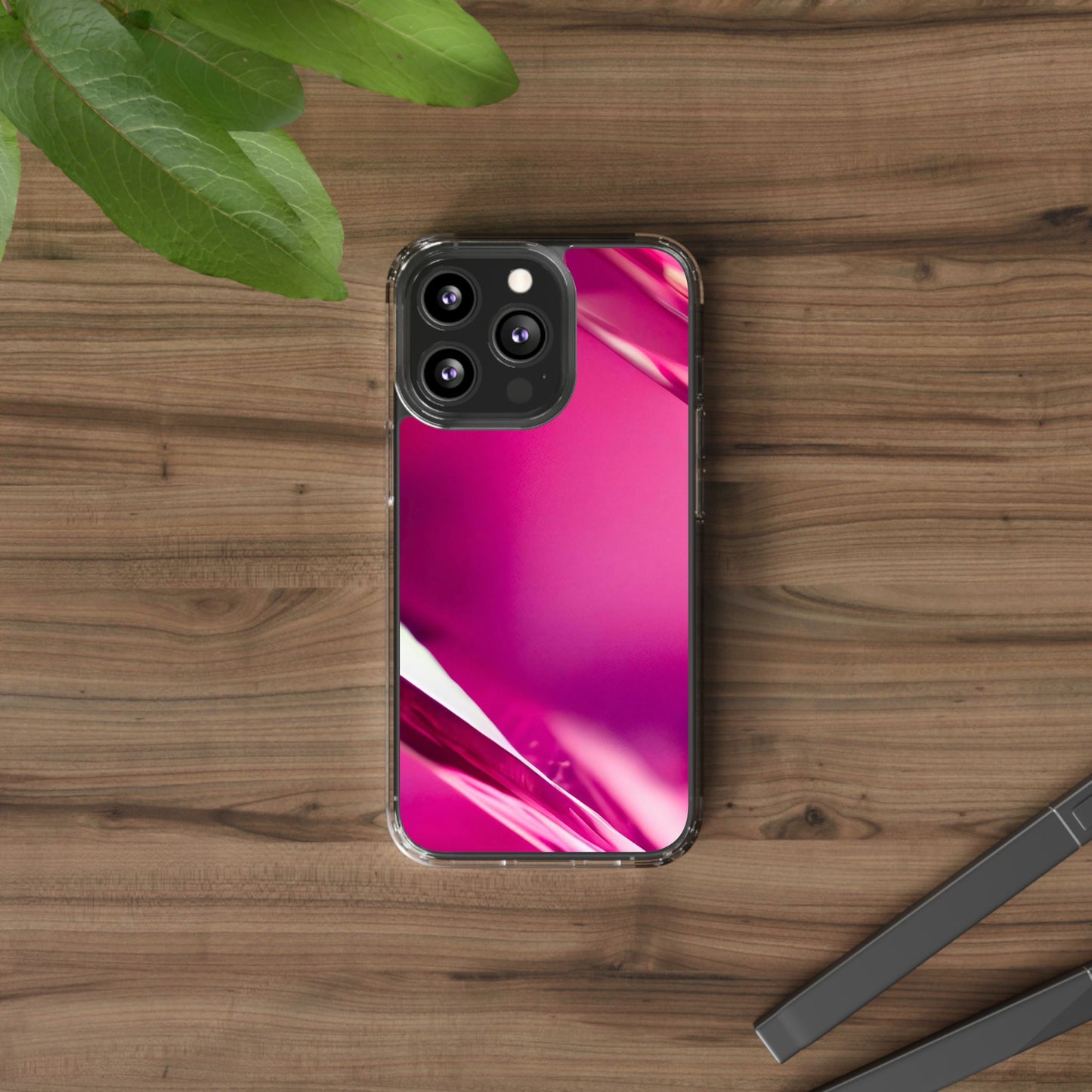 Clear Phone Case – Magenta Motion