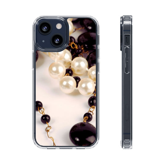 Clear Phone Case – Noir Pearl